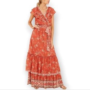 Aura Tiered Ruffle Floral Maxi Dress